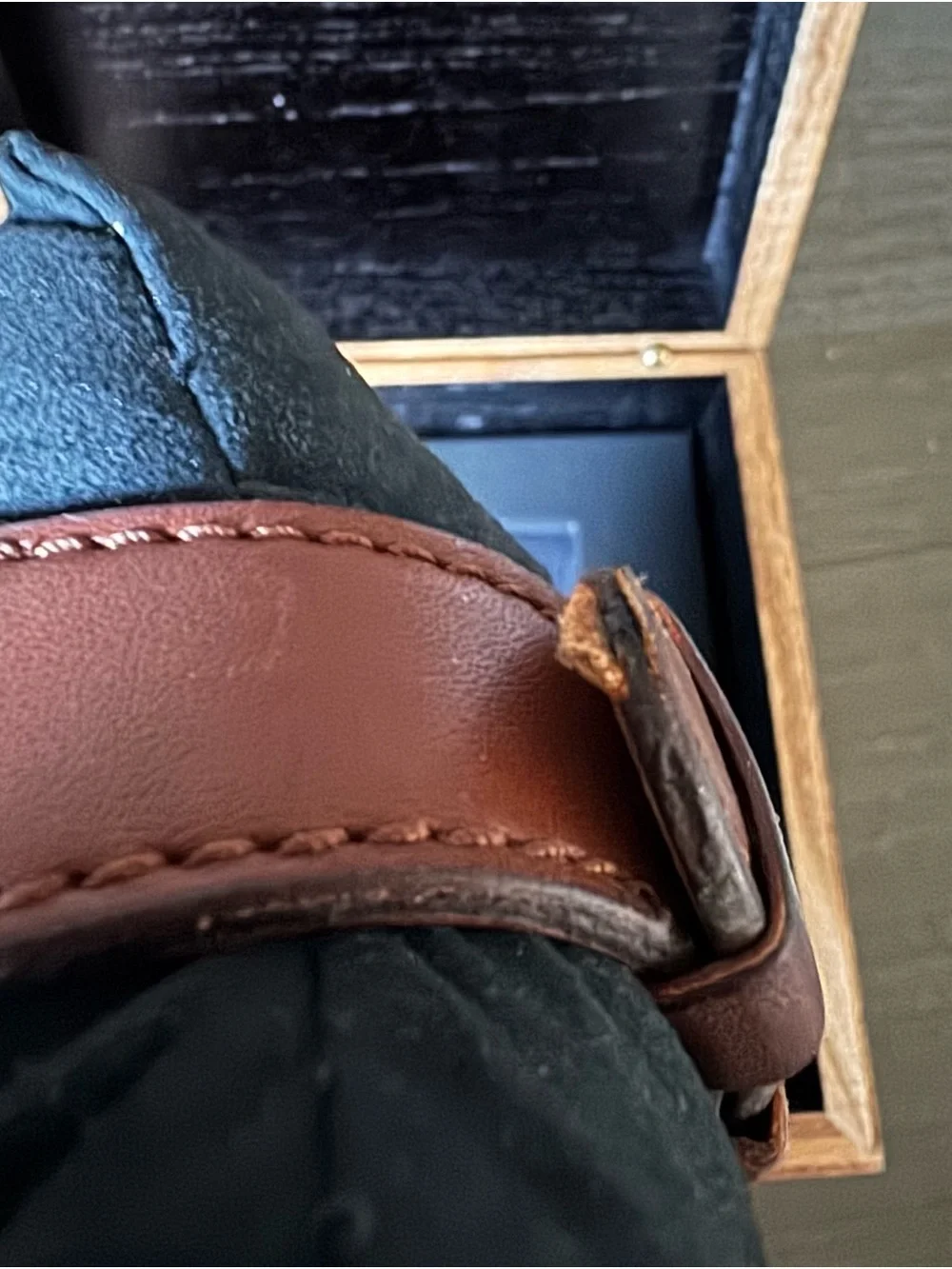 Shinola Midnight Blue Dial Stainless Steel Case Brown Leather Strap Watch